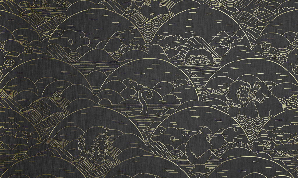 Moooi wallcovering - Tokyo Blue, Arte - MO3001
