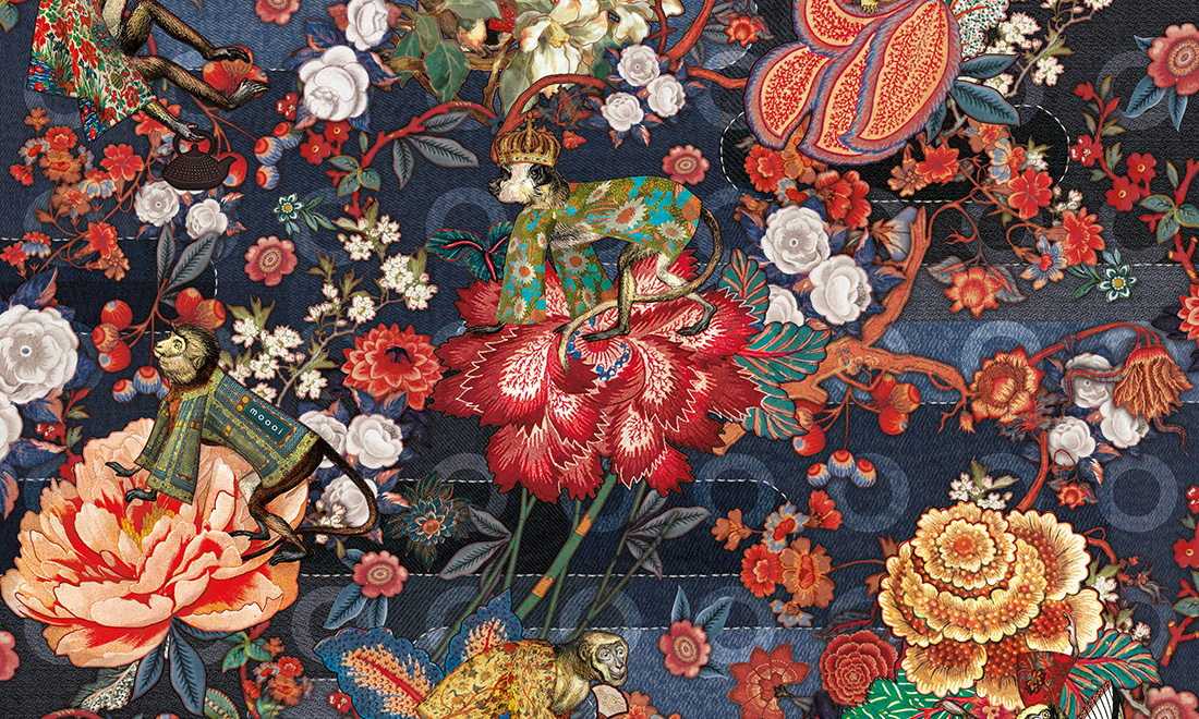 MO3010 Moooi wallcovering - Tokyo Blue, Arte - MO3010