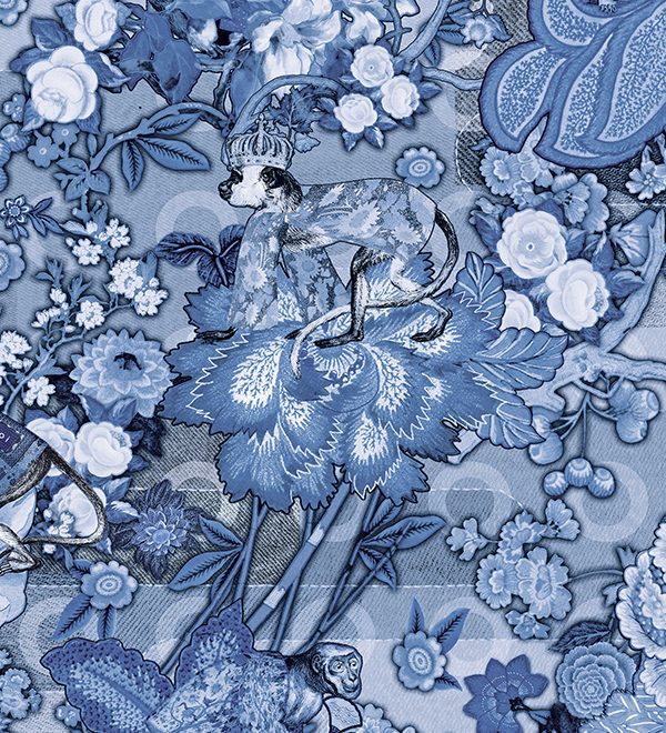 Moooi wallcovering - Tokyo Blue, Arte - MO3012
